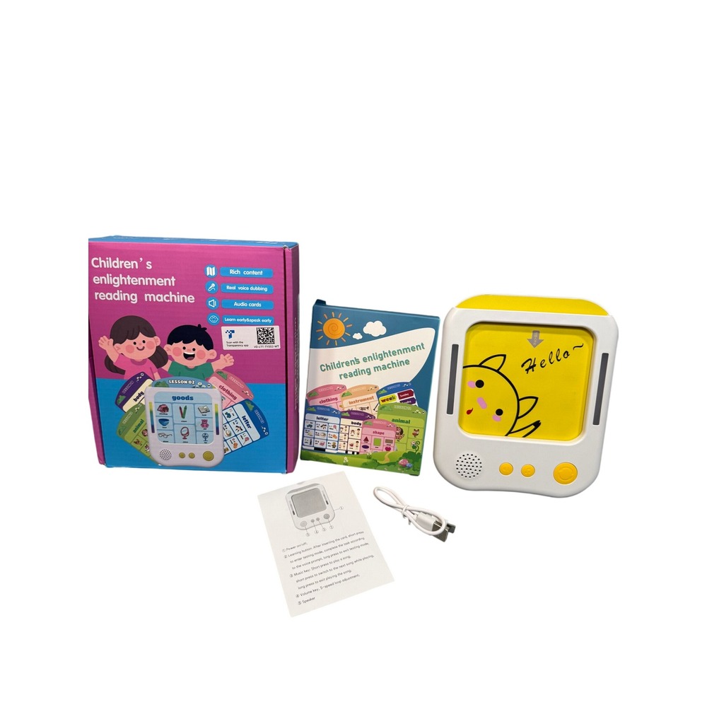 Enlightenment Reading Machine Interactive Audio Flash Card Reader Learning Toy